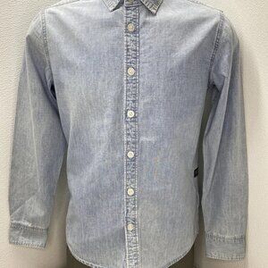 G-Star Raw Men’s “Clean Slim” Shirt – Sun Faded Smithsonite Blue